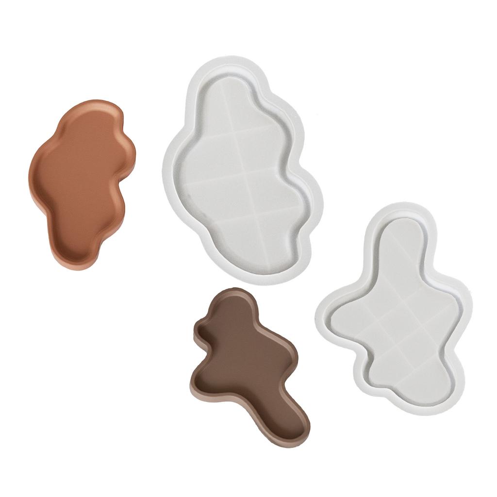 Многоцелевой большой овальный поднос из смолы, формы, прочный силиконовый домашний аксессуар, портативный для бетонных тарелок, товаров для рукоделия