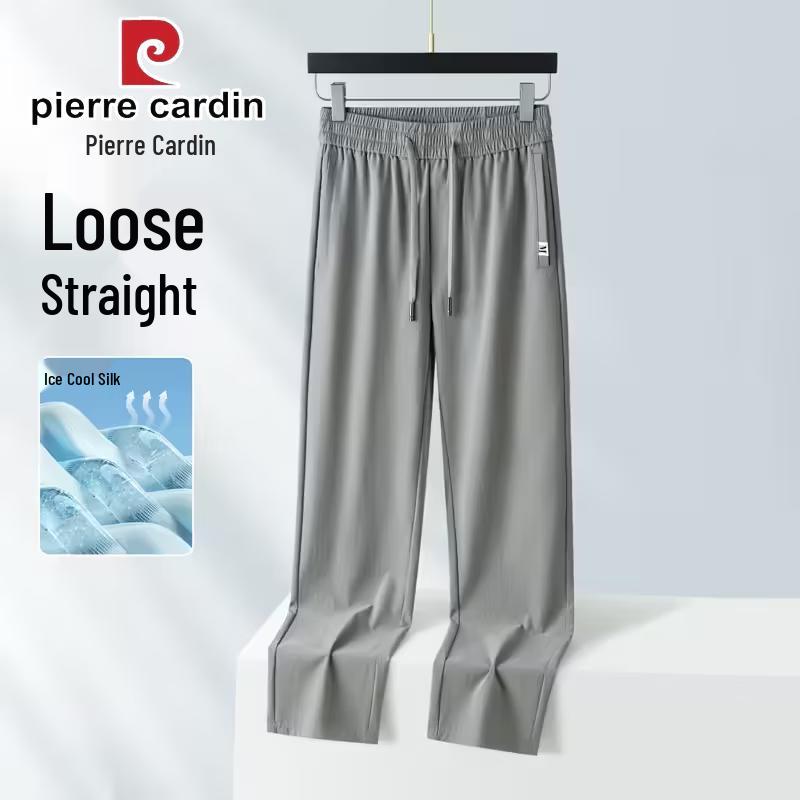 Pierre Cardin Мужские повседневные брюки прямого кроя из ледяного шелка