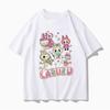 Мужская футболка с коротким рукавом для лета, коллаборация LABUBU, аксессуары для куклы Лабубу, свободная и универсальная одежда, с рукавом до локтя