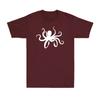Octopus Silhouette Wildlife Sea Life Animal Lover Gift Unisexs Cotton TShirt