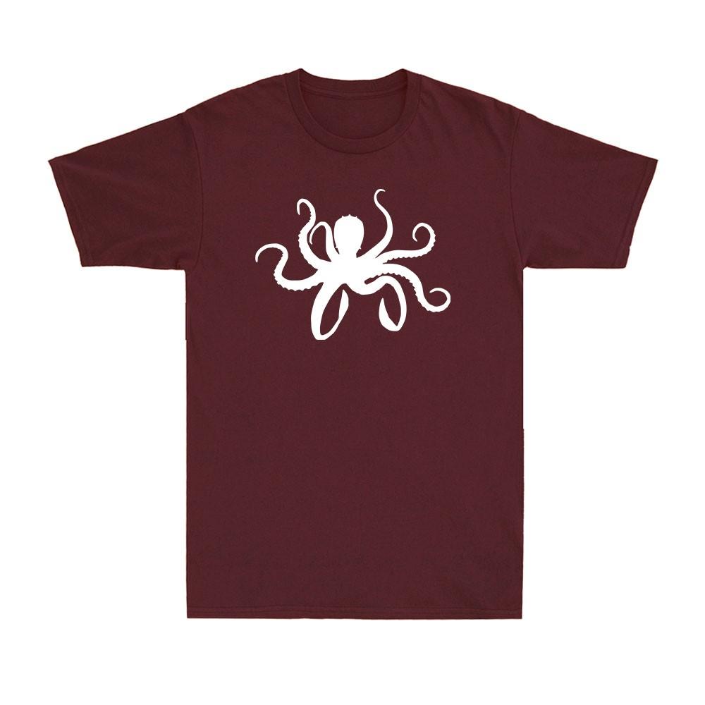 Octopus Silhouette Wildlife Sea Life Animal Lover Gift Unisexs Cotton TShirt