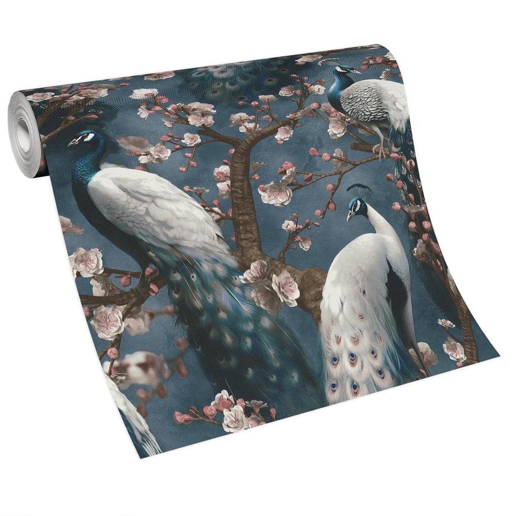 Виниловые текстурированные обои Erismann Play Of Light Peacock
