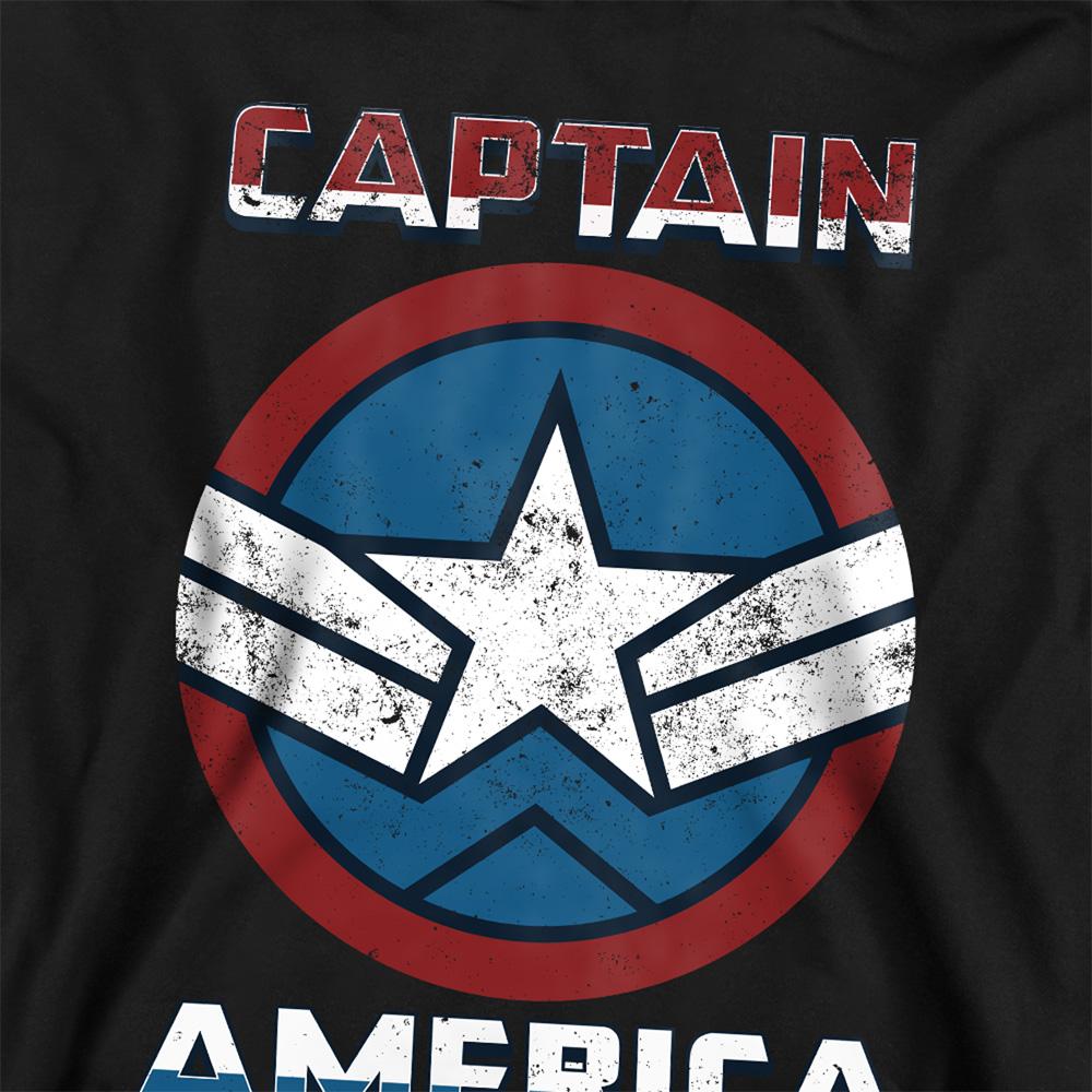 Captain America Childrens/Kids Badge Heather Pull Over Hoodie