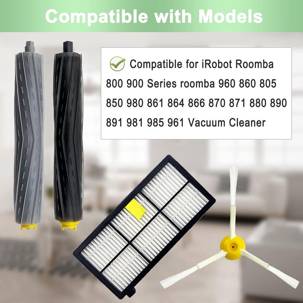 For iRobot Roomba 800 900 Series 960 860 805 850 980 861 864 866 870 871 880 890 891 Vacuum Cleaner Replacement Parts 9 Pcs