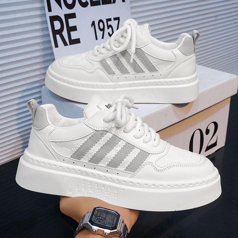 Spring Men's Shoes New Breathable White Shoes Men's Korean Style Trendy Versatile Sports and Casual Board Shoes Trendy Shoes