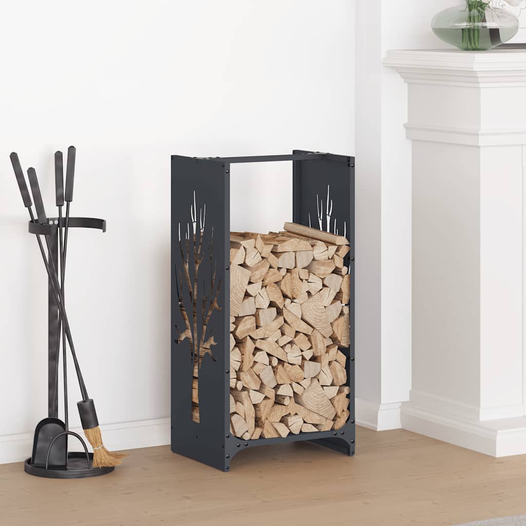 Firewood Rack Anthracite Grey 40 x 30 x 80 cm Cold Rolled Steel