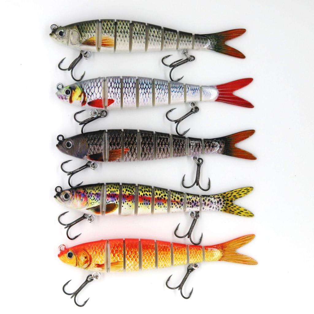 Биомиметическая 8-секционная жесткая приманка для рыбалки на открытом воздухе, 13,5 см/26 г.