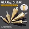 Ступенчатое сверло из титана HSS 4-12/20/32 мм, спиральное, с прямой канавкой, коническое, ступенчатое сверло, фреза для отверстий по дереву и металлу, конусный сверлильный инструмент