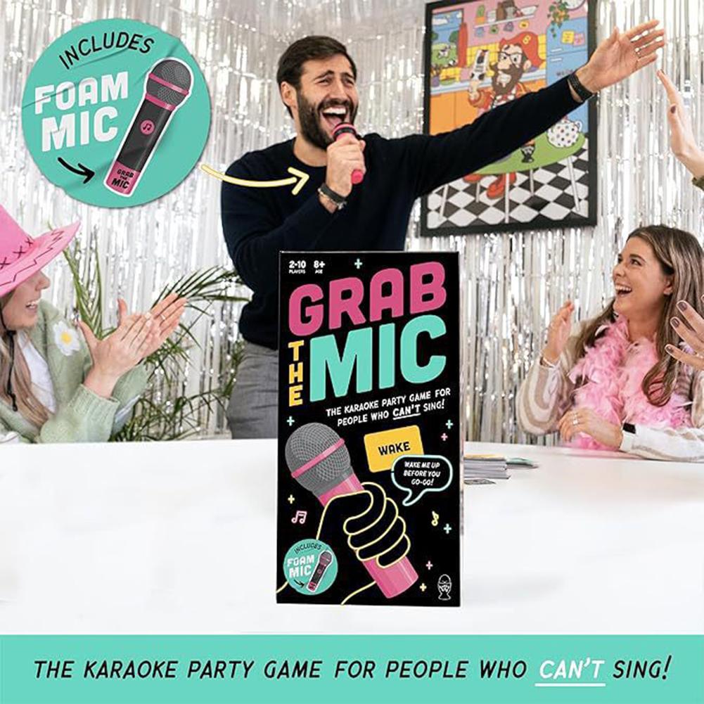 2025 Новая игра Grab Mic, игра Grab TheMic Party, захватывающая игра-караоке Grab Mic, подарок для любителей музыки, для взрослых, отлично подходит для свиданий