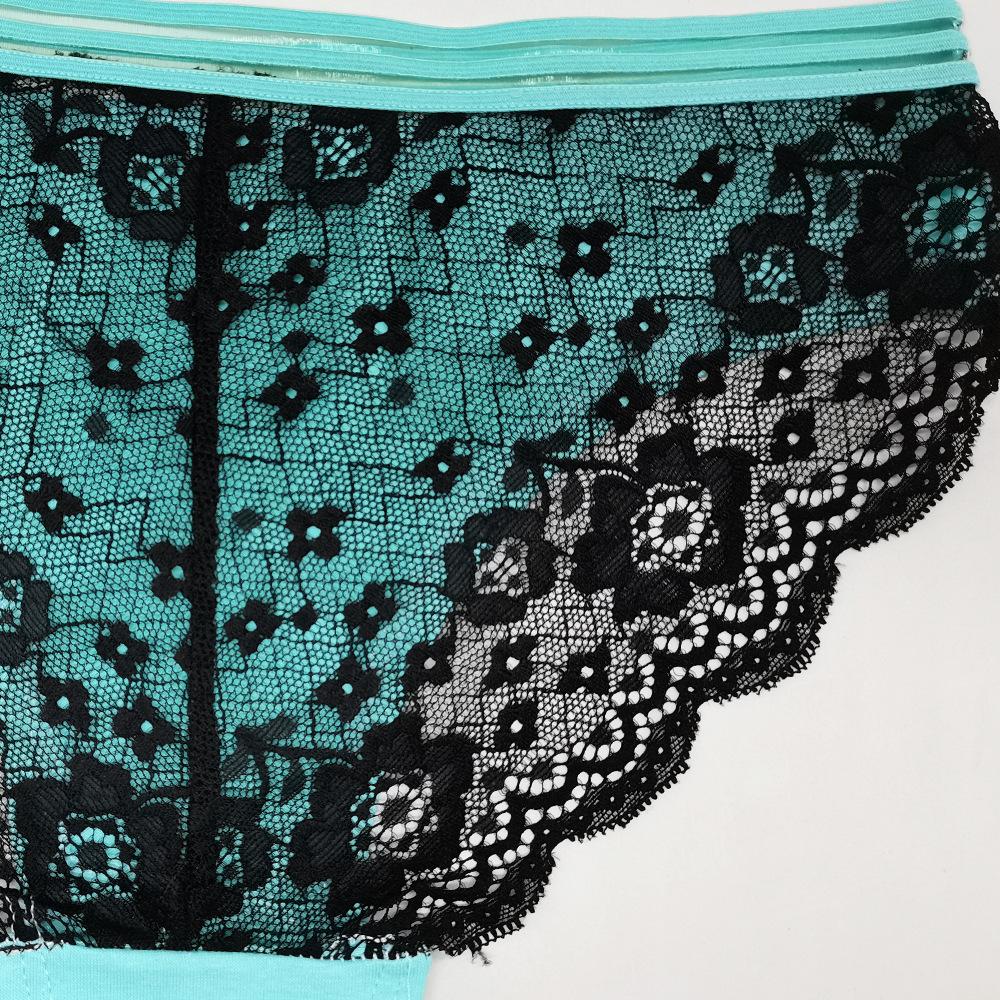 Cotton Panties for Women Patchwork Lace Briefs Womans Underwear Women Sexy Lingerie Sets 6 Pcs/lot