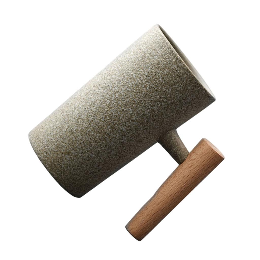 Японская чашка для кофе ручной работы, винтажная чайная чашка с деревянной ручкой, кружка, личность, пара, бытовая чашка для воды, каменная керамика, подарок