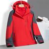 Autumn and Winter Outdoor Large Size Jacket Women's Three-in-one Two-piece Set Thickened Removable Fleece Liner