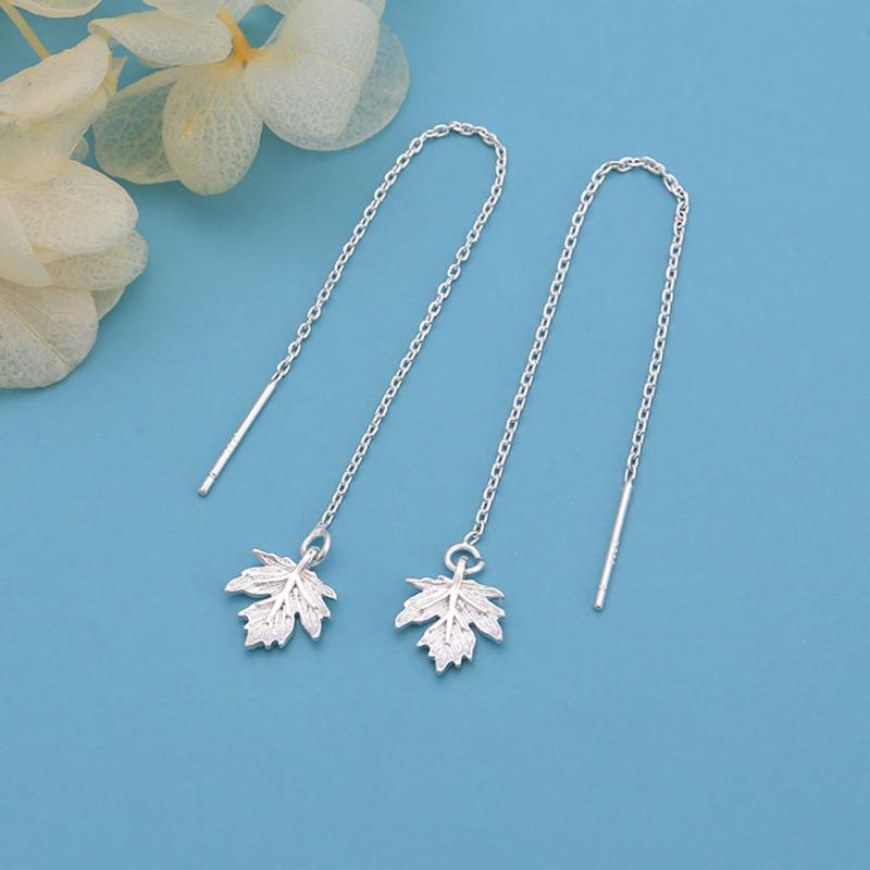 Новый! Женские длинные серебряные серьги с кисточками в корейском стиле, простые универсальные стильные серьги, ювелирные аксессуары