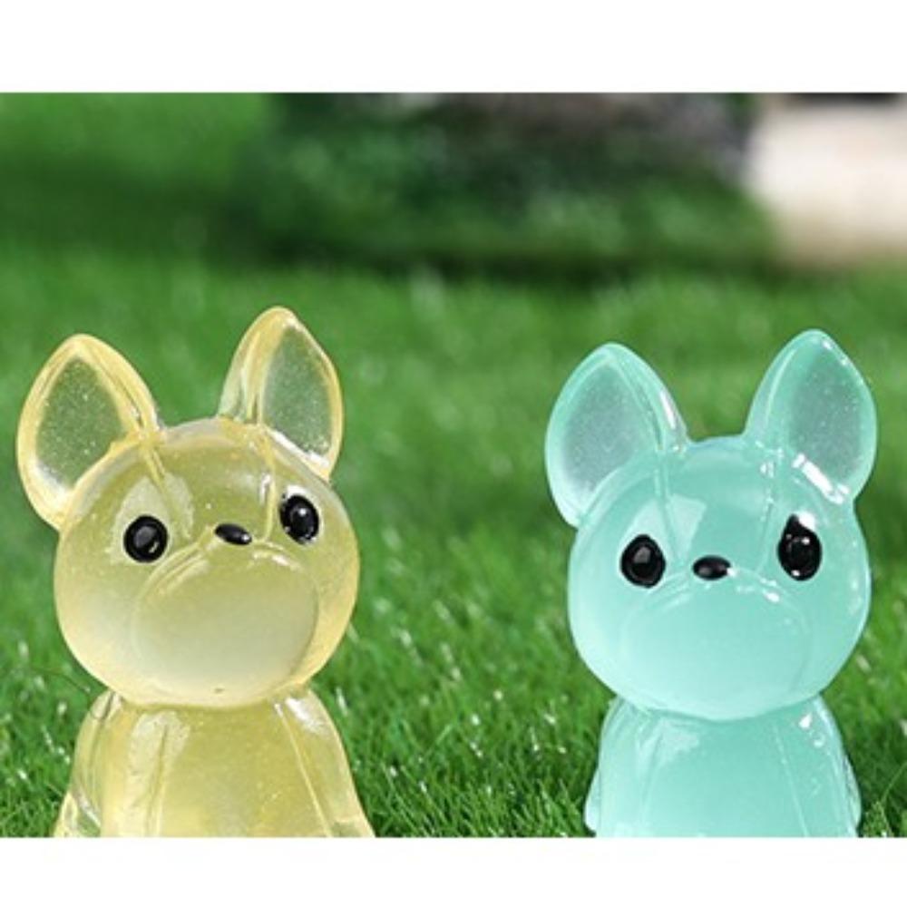 Glow In The Dark Miniature Dog Figurine Micro Landscape Decoration  Home Decoration Accessories