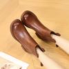 Autumn and Winter British Style Short Boots for Women Leather Retro Distressed Martin Boots Thick Sole Slim Chelsea Boots