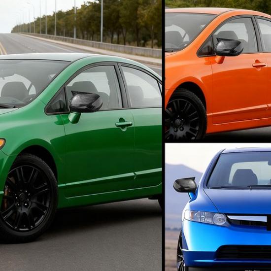 1 пара карбоновых накладок на зеркала заднего вида для Honda Civic 2006-210 2011