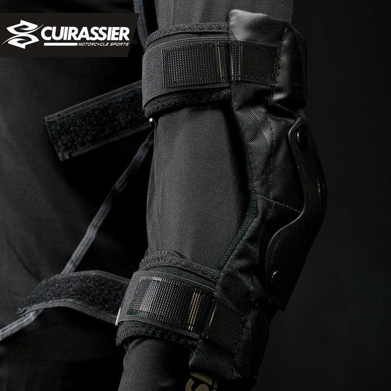 CUIRASSIER Motorcycle Elbow Protector Adjustable Straps Sports Elbow Pads Motorbike Bike Riding ATV MX Brace Support Protection