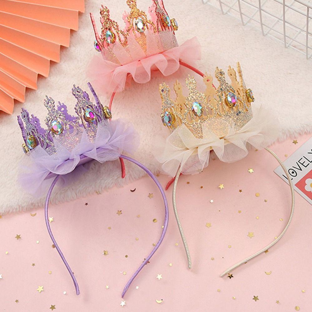 Mesh Headgear Hair Accessory Rhinestone Korean Style Headband Hair Hoop Girl Hair Band Headwear