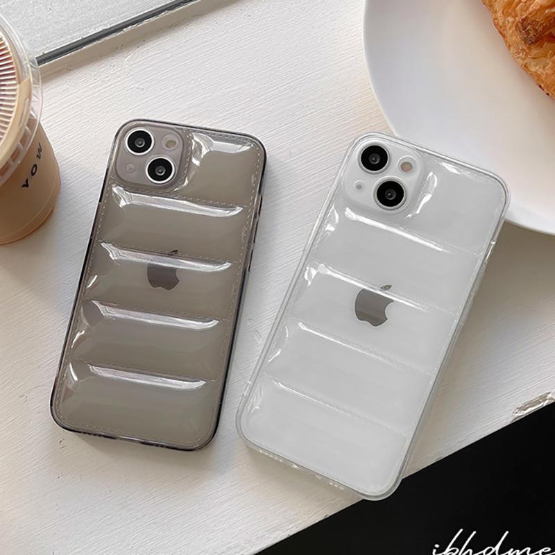 Прозрачный пуховик, чехол для телефона Iphone 13 11 12 14 Pro Max X Xr Xs 7 8 Plus, мягкий силиконовый противоударный чехол, чехол