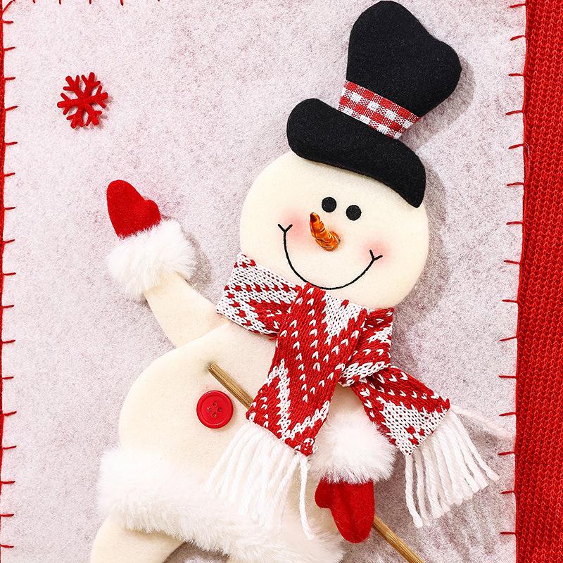 New Christmas decorations cartoon three-dimensional dancing Santa Claus chair cover snowman elk chair cover