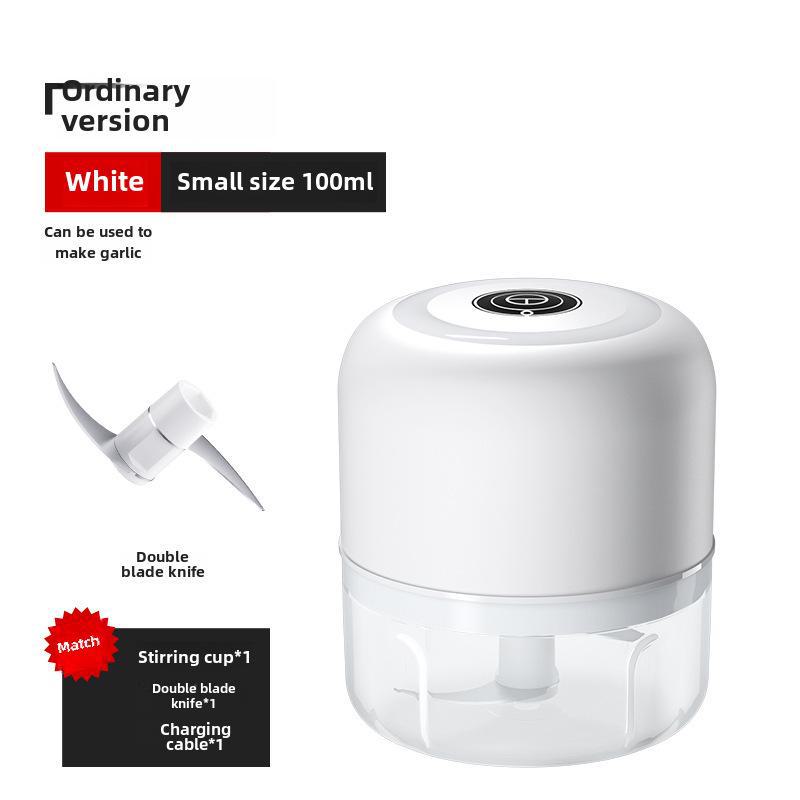 Compact Electric Garlic Grinder & Baby Food Processor - Multifunctional Kitchen Tool for Garlic Paste and More