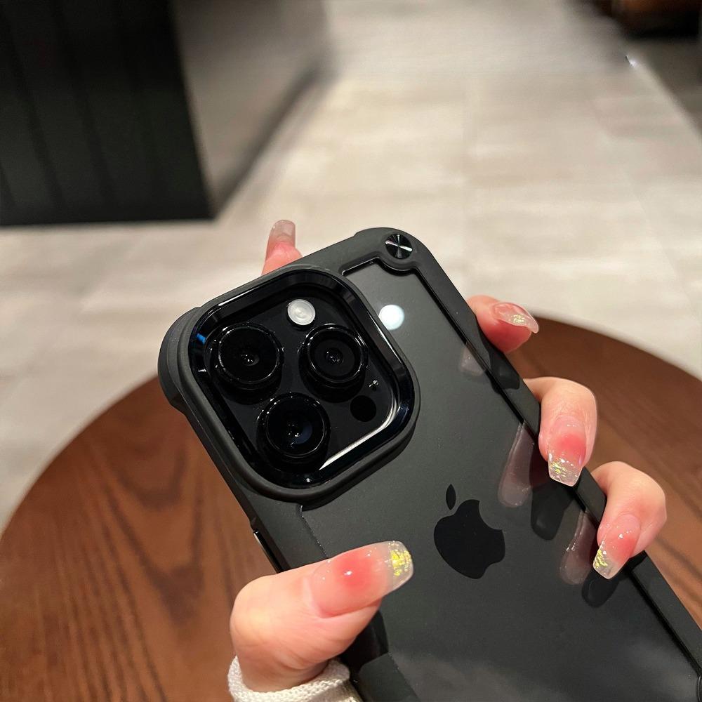Прозрачный акриловый чехол для телефона для IPhone 16E 16 15 14 Plus 13 12 Pro Max XS X XR SE Ударопрочный защитный чехол с твердой оболочкой
