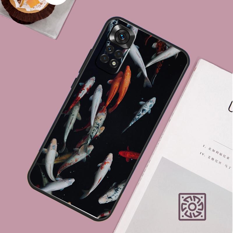 Чехол-картина с рыбой Кои для Xiaomi Redmi Note 12 11 8 9 10 13 Pro 12S 11S 10S 9S Redmi 13C 9C 10C 12C