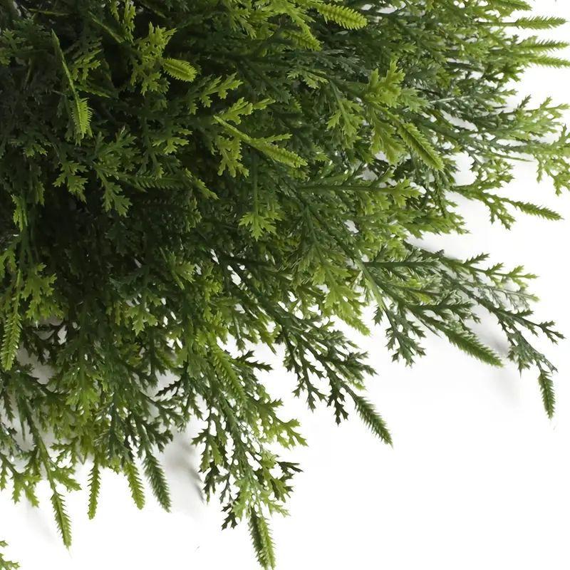 Simulated Fake Cedar Plant Plastic Artificial Pine Stems Leafy Shrubs Outdoor Home Decoration Garden Porch