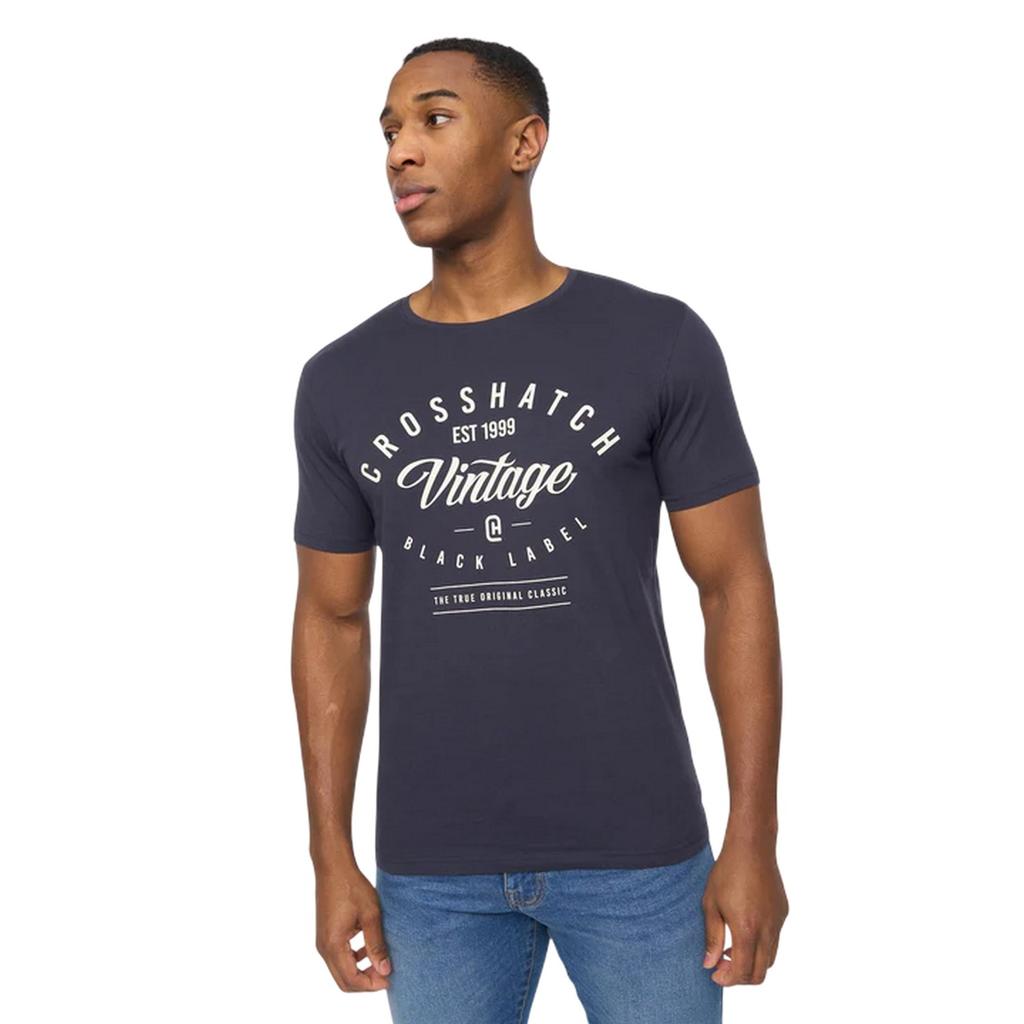 Crosshatch Mens College Theme T-Shirt (Pack of 5)