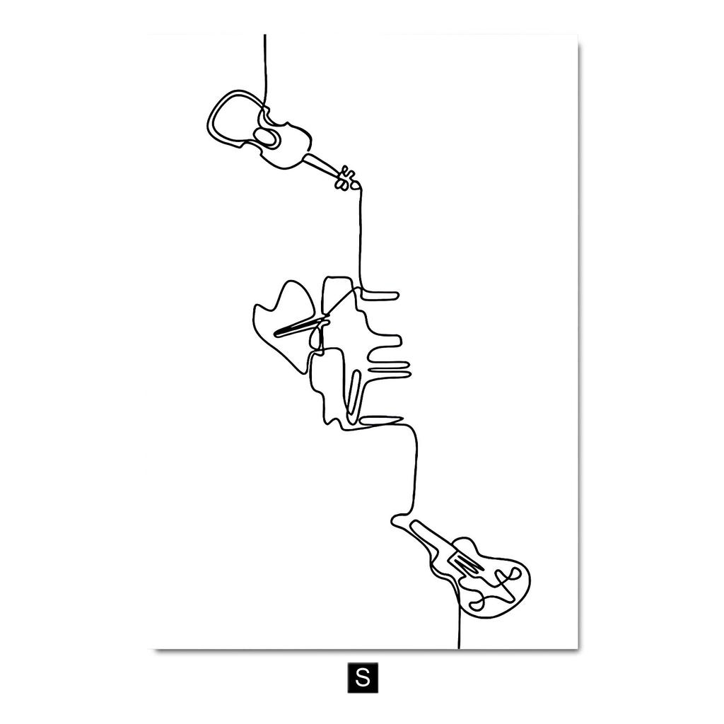 Современный минималистичный музыкальный инструмент, фортепиано, гитара, барабанная установка, музыкальный плакат, скандинавский настенный художественный постер для гостиной, спальни, домашний декор