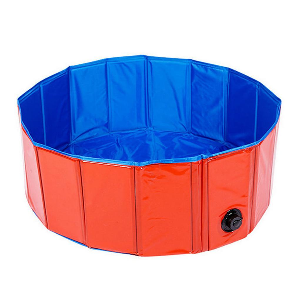 Folding Swimming Pool Portable Dog Pool Round Thickened PVC Pet Bathing Tub for Kindergarten