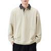 Jacquard Texture Lapel POLO Sweatshirt Men's Autumn and Winter New American Neckline Knitted Sweater