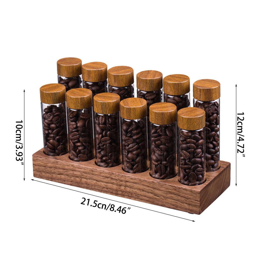 Coffee Beans Storage Container Tube Display Rack Tea Bottle Glass Single Dose Espresso Accessory Coffeware Set Tool Gift