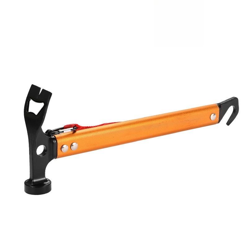 1 шт. уличный молоток с рукояткой из алюминиевого сплава, экстрактор колышков для навеса, молоток для колышков для кемпинговой палатки, многофункциональный молоток для альпинизма и кемпинга