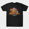 Мужская черная футболка с принтом Fraggle Rock Винтажная потертая Печать на трансферной бумаге без вырезания Хлопковая футболка