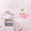 Self-adhesive Home Decoration Princess Wall Stickers Butterfly Flower Decals Girls On Moon