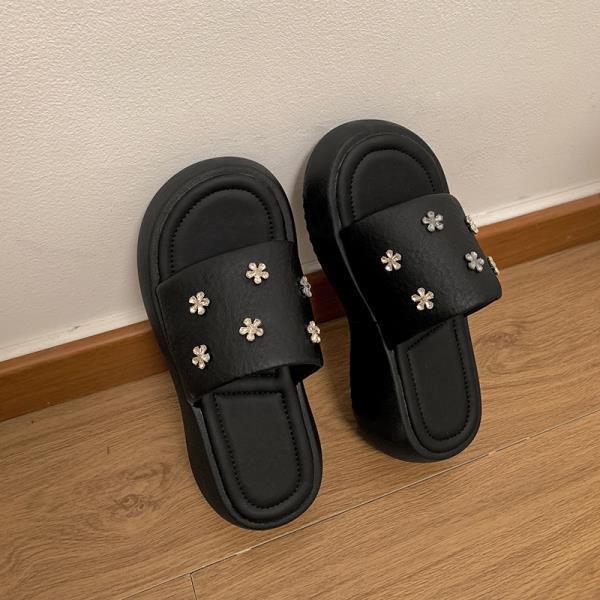 Модная женская обувь на плоской подошве, резиновые тапочки, сланцы, женские бежевые босоножки на каблуке, шлепанцы на платформе 2025, черная обувь, резиновые тапочки на платформе B