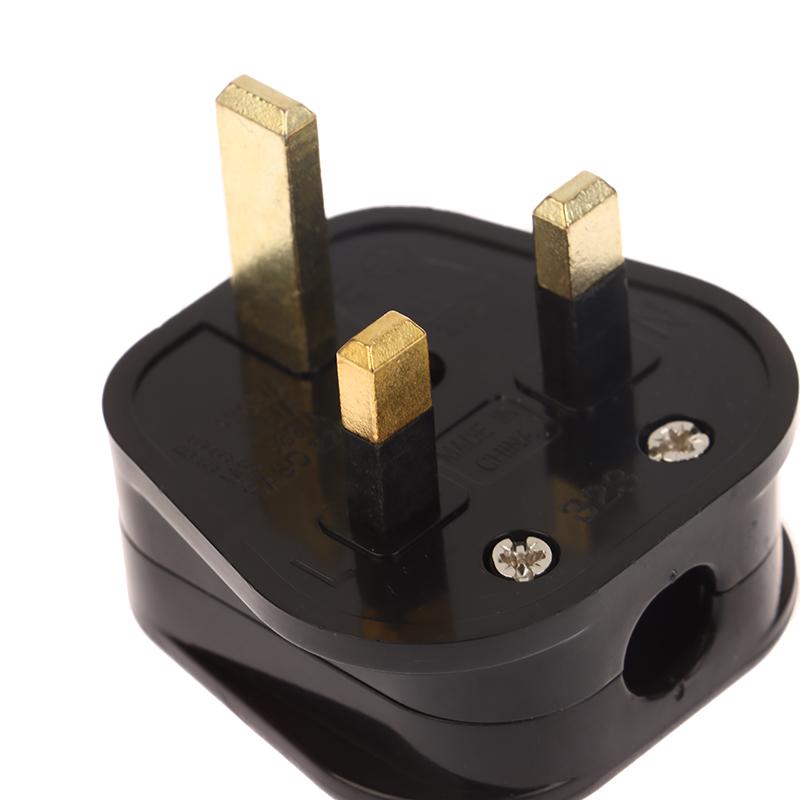 Uk Standards British Mains Square Pin Plug 3 Pin 13A Plugs Grounded 230V 3Pin Fused Adaptor Power Cable Connector Wire Converter