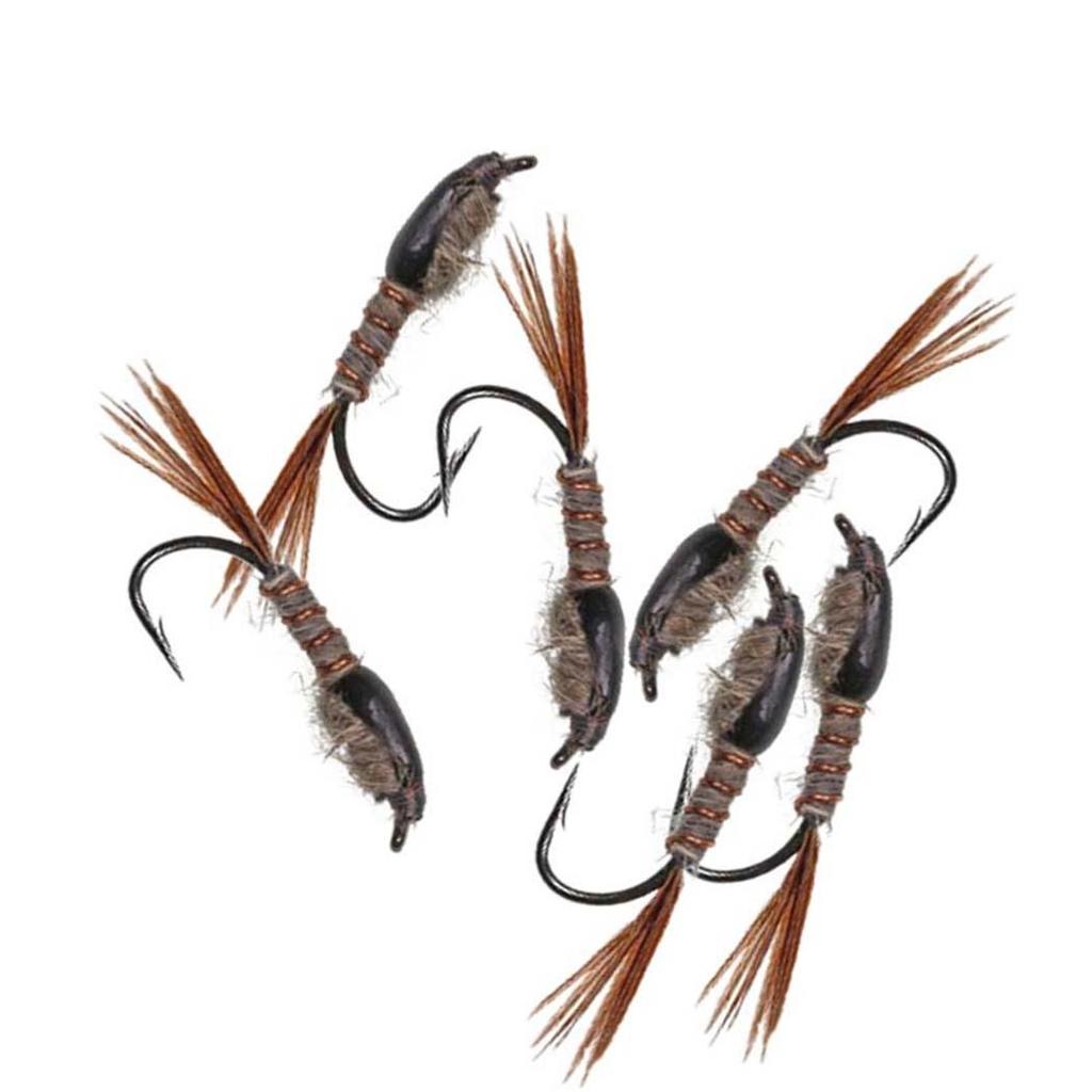 5-30 шт. быстро тонущая черная спинка кроличьих ушей, вольфрамовая бусина, голова нимфы, мухи, форель, приманки для рыбалки нахлыстом #10