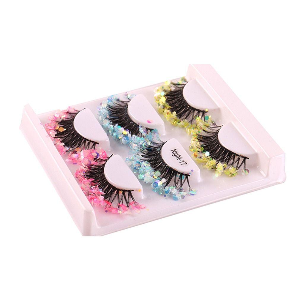 2 box Lashes Extension Luminous Eyelashes Thick Fluffy Lashes Full Strip Lashes  Women