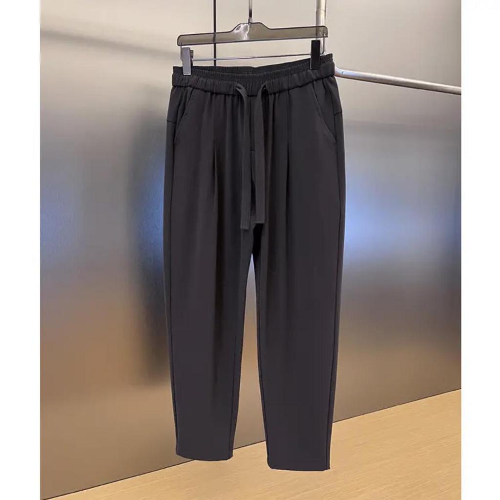 Мужские классные летние зауженные брюки-шаровары с защитой от морщин