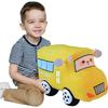 Simulated Yellow School Bus Plush Toys Cute 3D School Bus Stuffed Gifts Cartoon Vehicle Shape Plush Toy Pillows