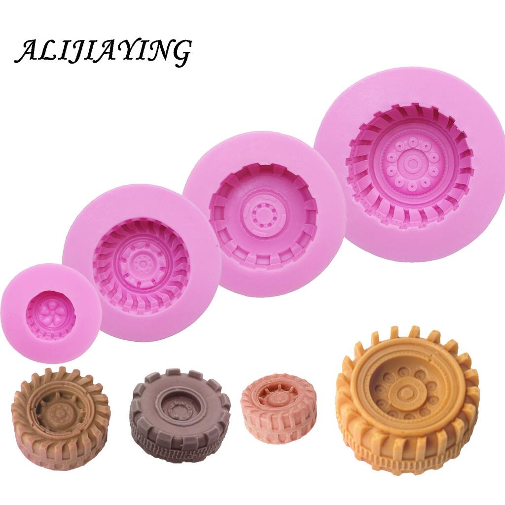 1 шт. Силиконовая форма Шины Колесо Формы для Шоколадного Торта Форма Автомобильной Шины Инструменты для Украшения Тортов из Мастики Форма для Мыла из Полимерной Глины D0623