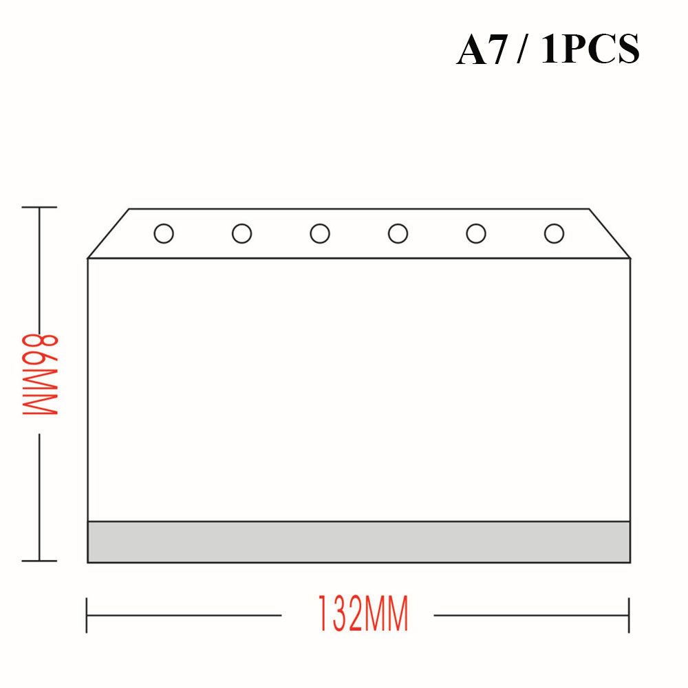 1/5PCS New Plastic Loose-leaf PVC Storage Pouch Bag Matte Clear Zip Lock
