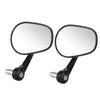 2Pcs Motorcycle Rearview Mirrors Universal Rear View 7 8in 22mm Handlebar CNC Aluminium Alloy