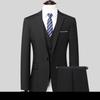 One-button Suit Suit Jacket + Vest + Pants Three-piece Korean Version of The Professional Wedding Best Man Suit Work Group Suit Business Formal Suit