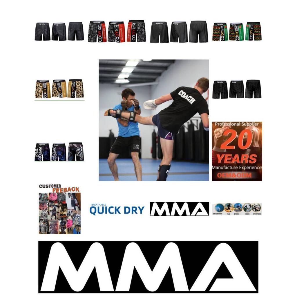 MMA Muay Thai Kickboxing Boxing Shorts Mixed Martial Art UFC Boxer Unisex Men Women Pants Fighting Fitness Gym Training Sport Workout