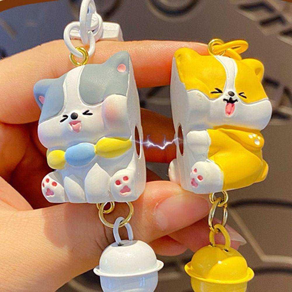 2Pcs/Set Resin Animal Keychain Mini Keychain Sets Creative Couple Pendant Couple Gift