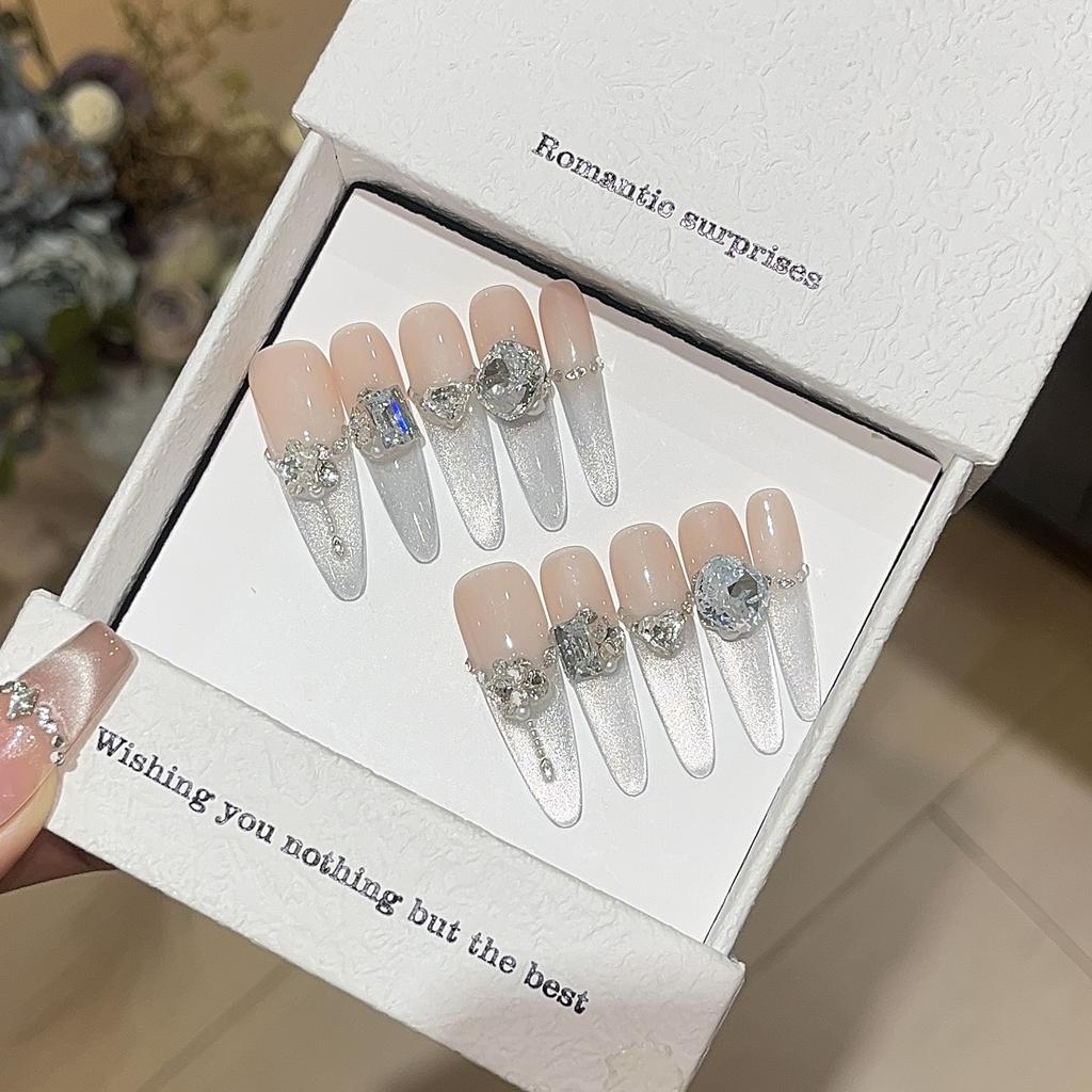 Misty Bingbing Handmade Whitening Gradient Glass Bead Cat Eye Boutique K9 Drill Wearing Armor