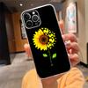 Чехол для телефона Для iphone 17ProMax Air 16 15 14 13 Pro Max 15 16 Pro 15Plus Красивый Цветок подсолнух